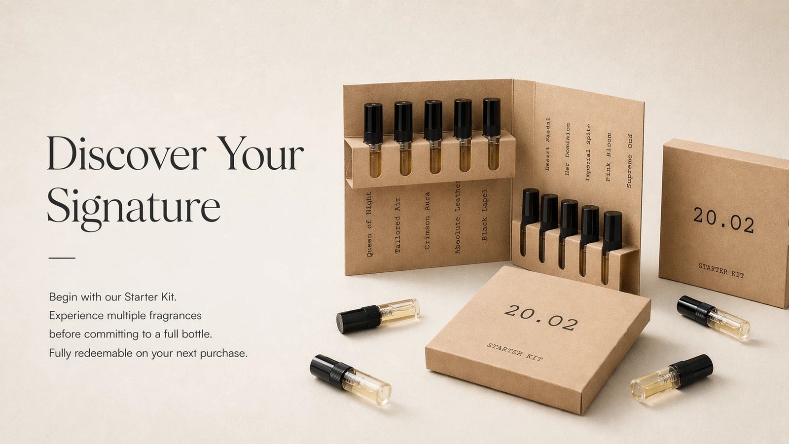 20.O2 Starter Kit — try premium fragrances before you buy